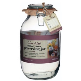 KitchenCraft Glass 3 Litre Clip Top Preserving Jar