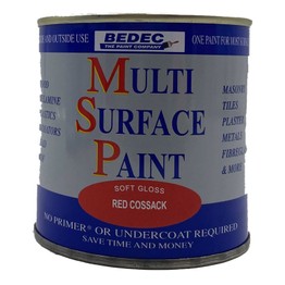 Bedec Multi Surface Paint Soft Gloss Red Cossack 250ml