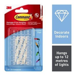 Command Clear Decorating Clips 17026CLR