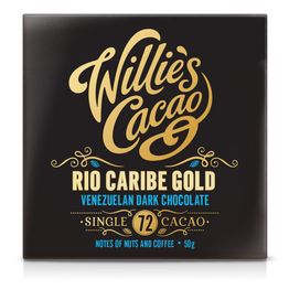Willies Cacao Rio Caribe Gold Dark Chocolate Bar 50g