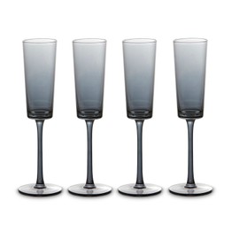 Simply Home Dusky Grey Flute Glass Set of 4