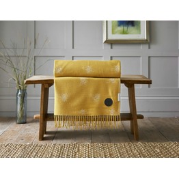 The Lyndon Company Bee Faux Cashmere Throw Yellow 140x185cm
