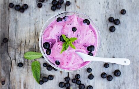 blackcurrant frozen yoghurt